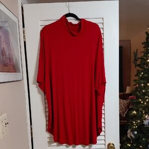Torrid Women's Size 6 Red Super Soft Turtleneck Tunic Tee